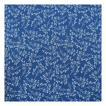Bluebell Hollow Leaves Cotton Fabric by the Metre