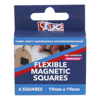 Stic2 Self-Adhesive Flexible Magnetic Squares 6 Pack