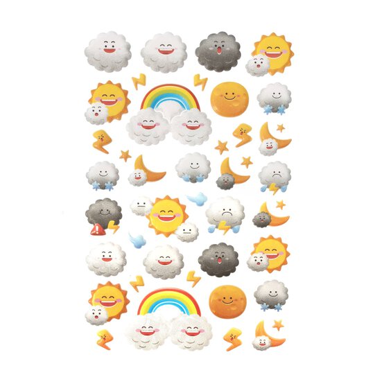 Sunny Day Puffy Stickers image number 1