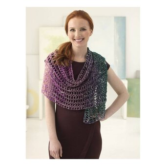 FREE PATTERN Lion Brand Shawl in a Ball Crochet Sparkle Shawl L60157