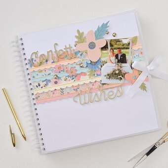 How to Make a Stitched Scrapbook Layout