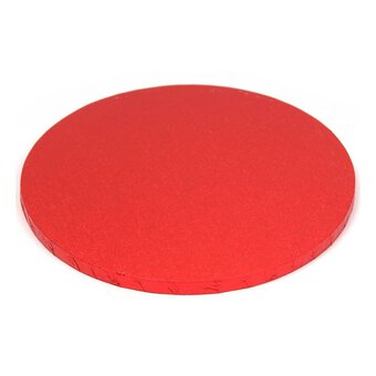 Red 10 Inch Round Cake Board
