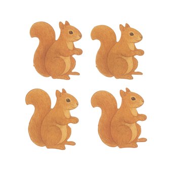 Squirrel Card Toppers 4 Pack