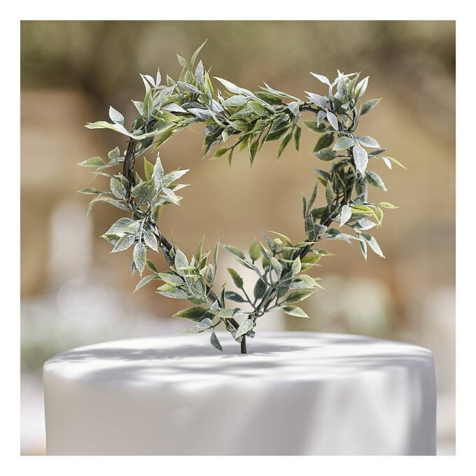 Ginger Ray Foliage Heart Cake Topper image number 1