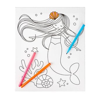 Mermaid Colour-in Canvas image number 3