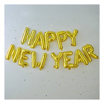 Happy New Year Balloon Bunting 2m