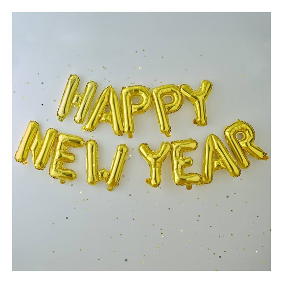 Happy New Year Balloon Bunting 2m image number 1