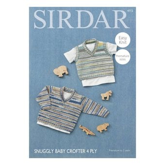 Sirdar Snuggly Baby Crofter 4 Ply Jumper and Tank Top Digital Pattern 4712