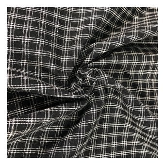 Black Check Cotton Fabric by the Metre