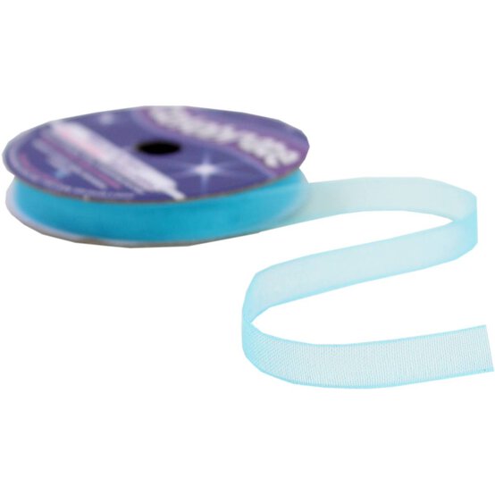 Sky Blue Organdie Ribbon 6mm x 8m image number 3