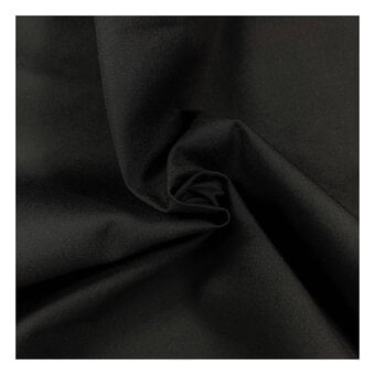 Black Polycotton Fabric by the Metre