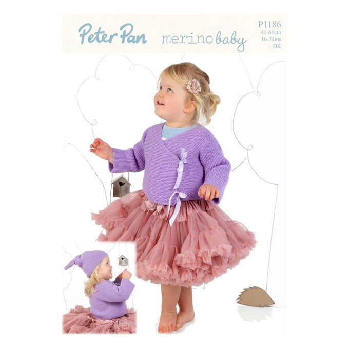 Peter Pan Baby Merino Cardigans and Hat Digital Pattern P1186 image number 1