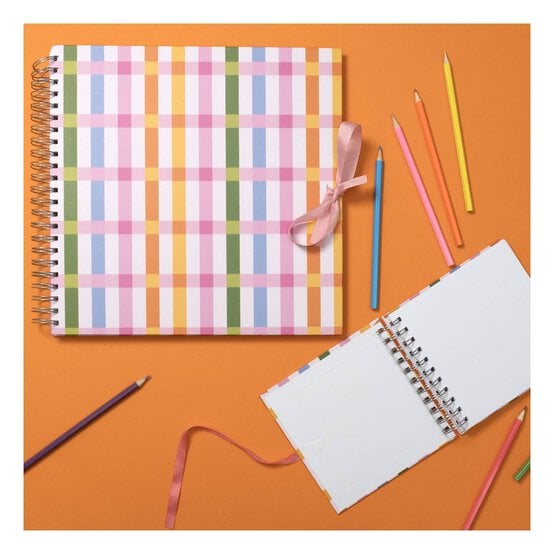 Spiral Bound Striped Scrapbook 12 x 12 Inches image number 2