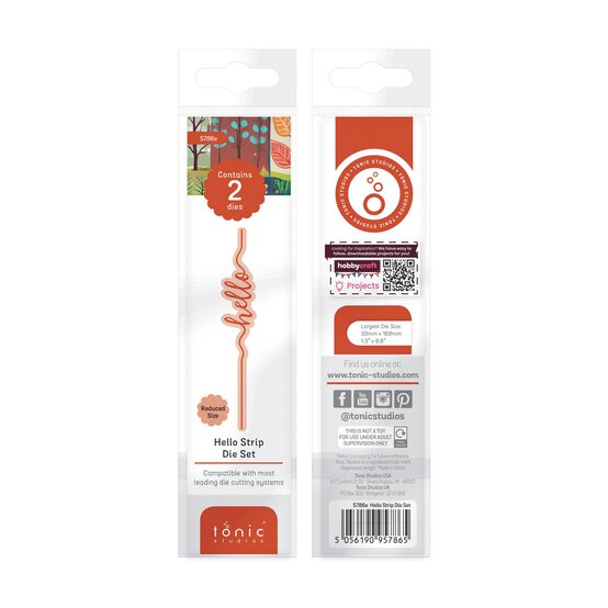 Tonic Studios Hello Sentiment Strip Dies 2 Pieces image number 4