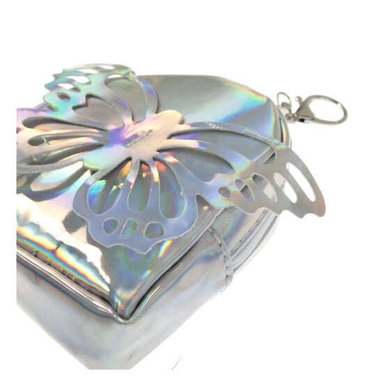 Mini Silver Butterfly Backpack Coin Purse image number 3