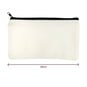 White Canvas Pouch 20cm x 11cm image number 4