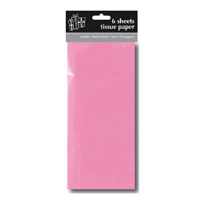 Pink Tissue Paper 6 Sheets image number 1