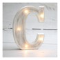 White-Washed Wooden LED Letter C 21cm image number 1