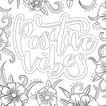 Two Positive FREE Colouring Downloads