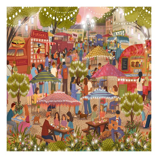 Falcon Foodie Festival Jigsaw Puzzle 1000 Pieces image number 2