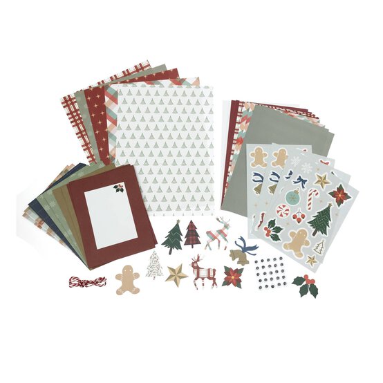 Tartan Christmas Card Kit 5 x 7 Inches 10 Pack image number 3