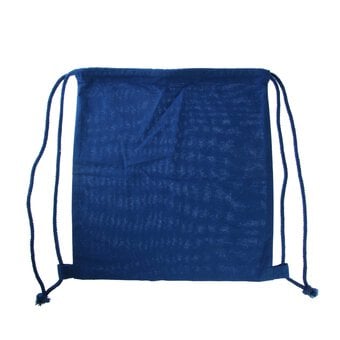 Blue Cotton Drawstring Bag image number 3