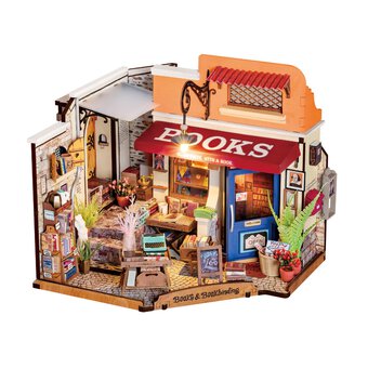 Rolife Corner Bookstore Miniature House Kit