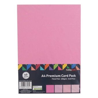 Think Pink Premium Card A4 40 Pack image number 3