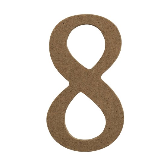 Mini MDF Wooden Number 8 8cm image number 2