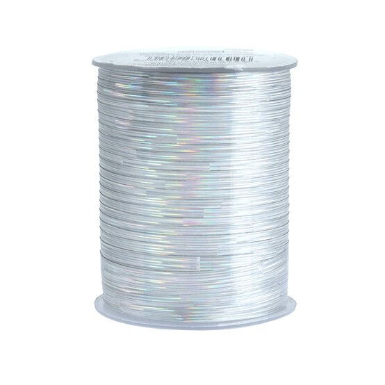 Silver Curling Ribbon 5mm x 45m image number 3