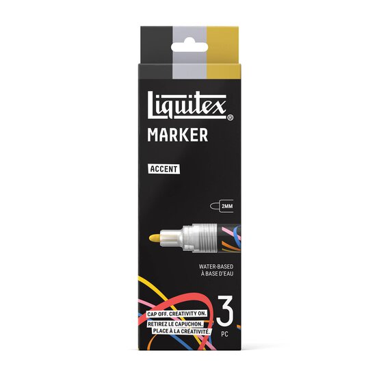 Liquitex Accent Markers 2mm 3 Pack  image number 1