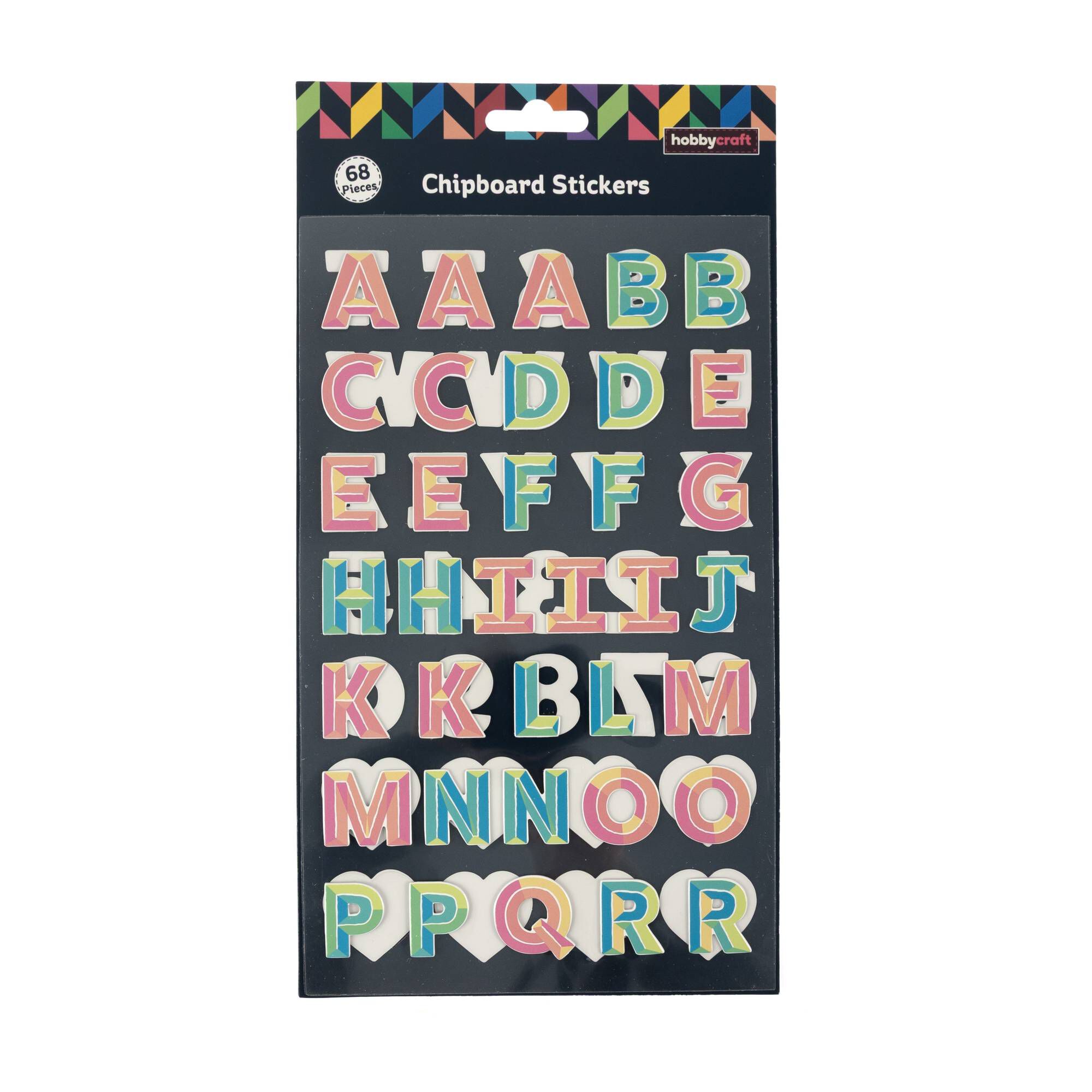 Pastel Chipboard Alphabet Stickers | Hobbycraft