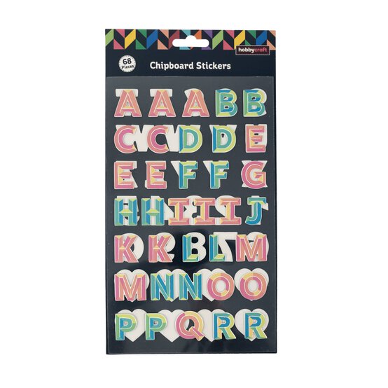 Pastel Chipboard Alphabet Stickers  image number 4