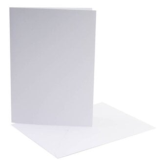 White Cards and Envelopes 5 x 7 Inches 4 Pack