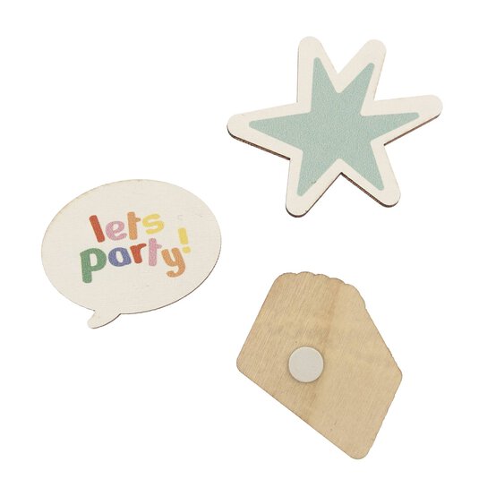 Let&rsquo;s Party Wooden Toppers 3 Pack image number 3