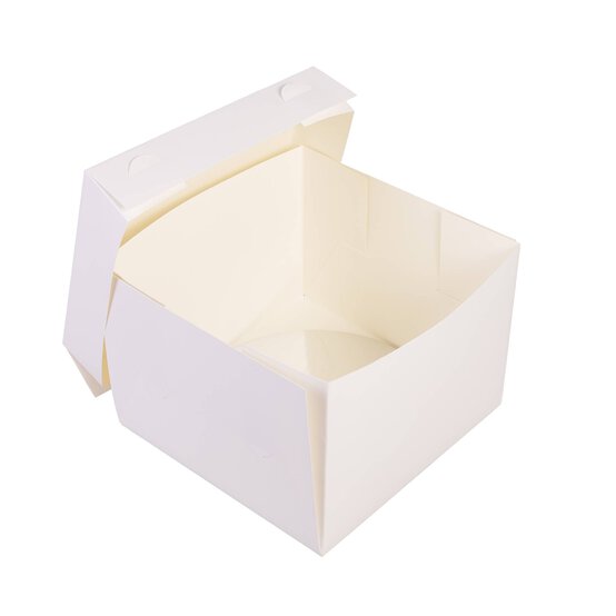 Silver Round Cake Board and White Box 8 Inches image number 2