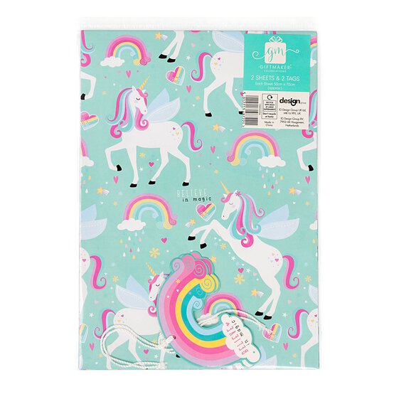 Unicorn Gift Wrap Set image number 4