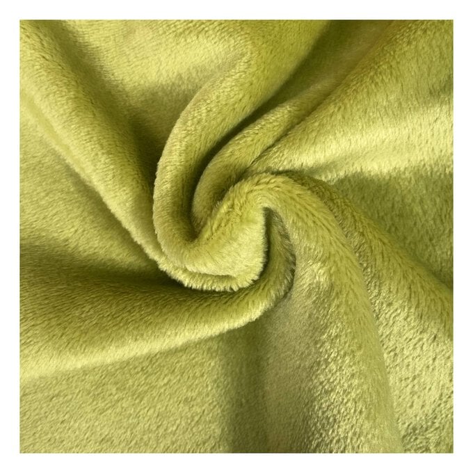 Lime Cuddle Fleece Fabric by the Metre image number 1