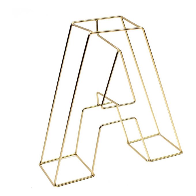 Soft Gold Wire Letter A 15cm image number 1