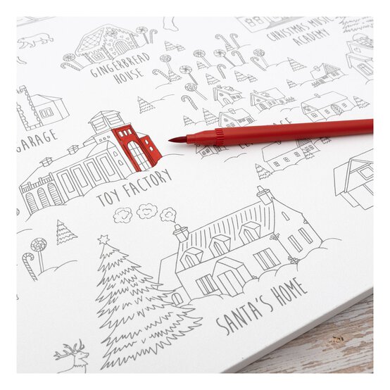 Christmas Map Colour-in Canvas image number 3