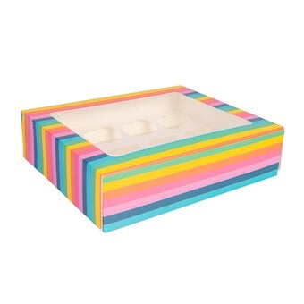 Rainbow Cupcake Box 12 Wells