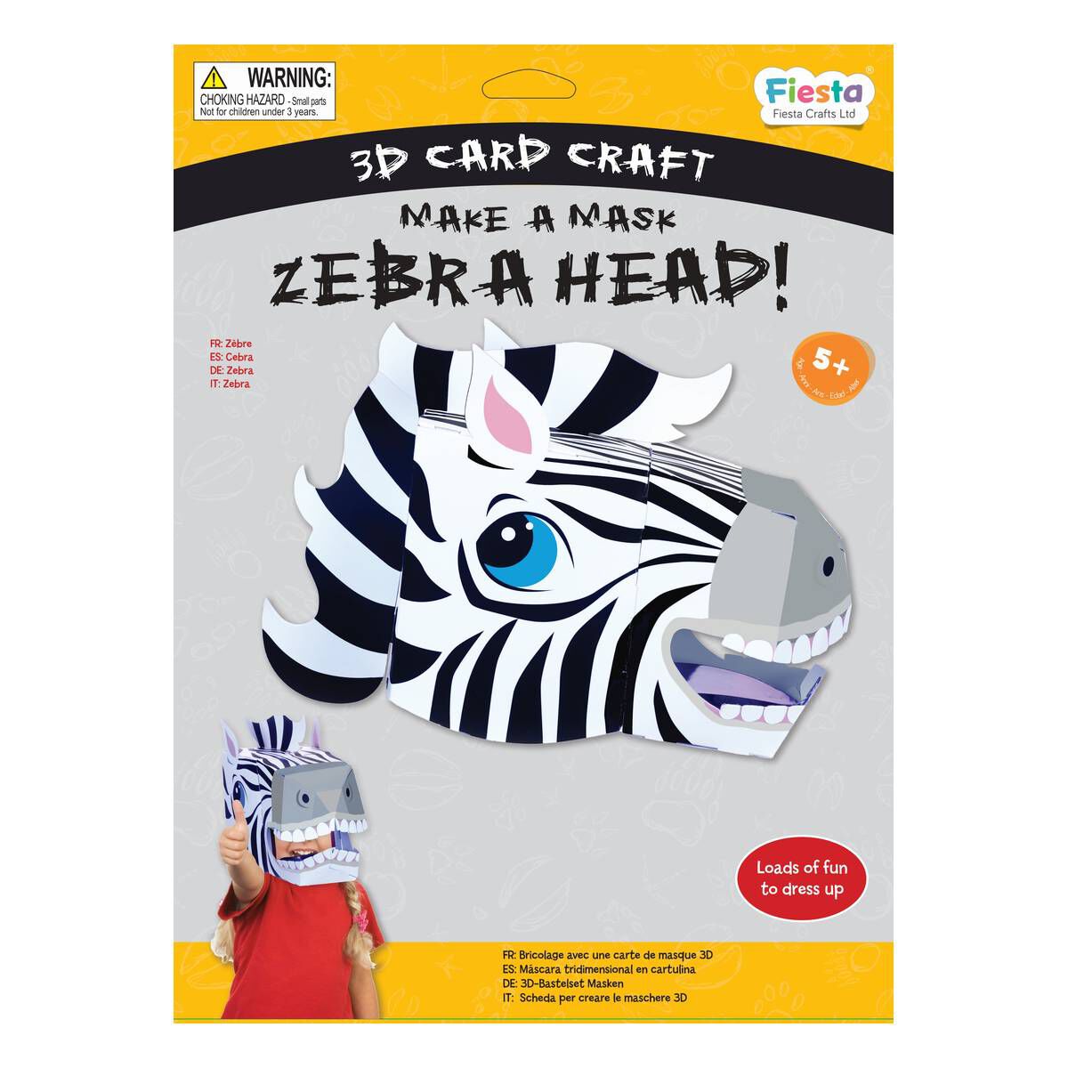 Make a 3D Zebra Head Mask Kit Hobbycraft