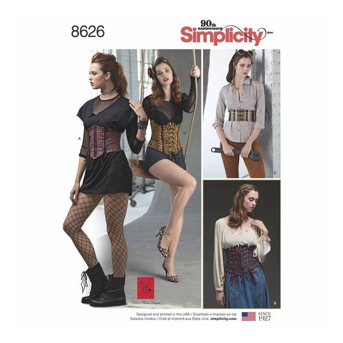 Simplicity Corset Belt Sewing Pattern 8626 (14-22) image number 1