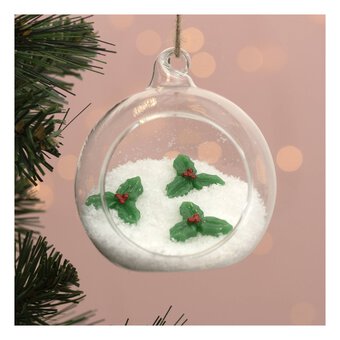 Resin Holly Bauble Filler 3 Pack