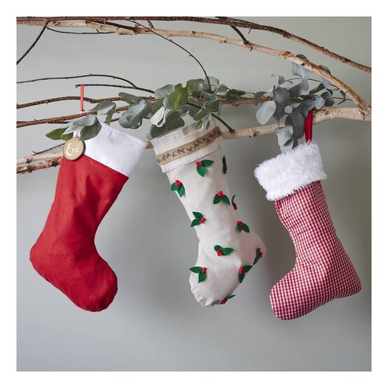 Red Felt Stocking 46cm image number 2
