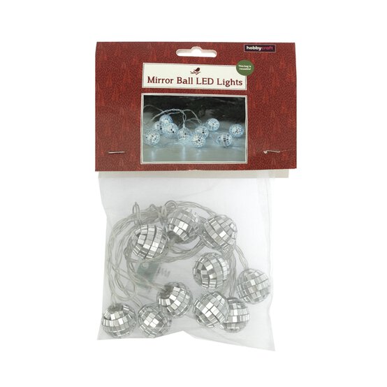Silver Mirror Ball LED Lights 2.3m image number 5