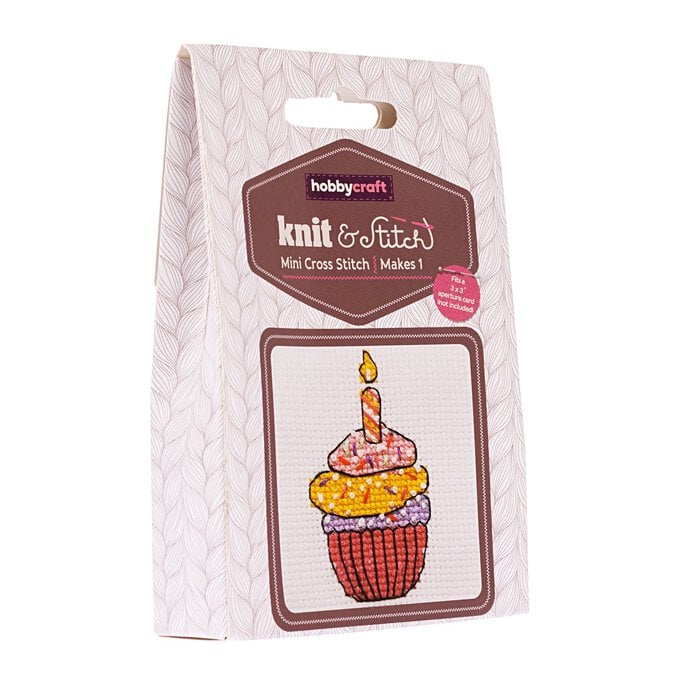 Cupcake Mini Cross Stitch Kit image number 1