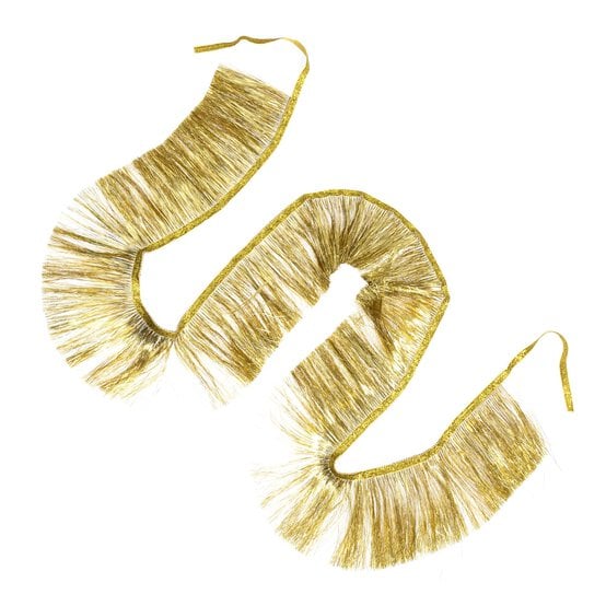 Create & Celebrate Gold Foil Tassel Fringe Garland 1.6m image number 4