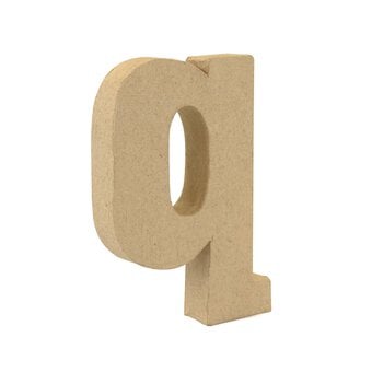 Lowercase Mini Mache Letter Q
