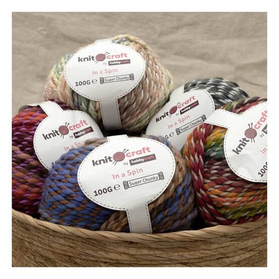 Knitcraft Blue Neutral Mix In a Spin Yarn 100g image number 4